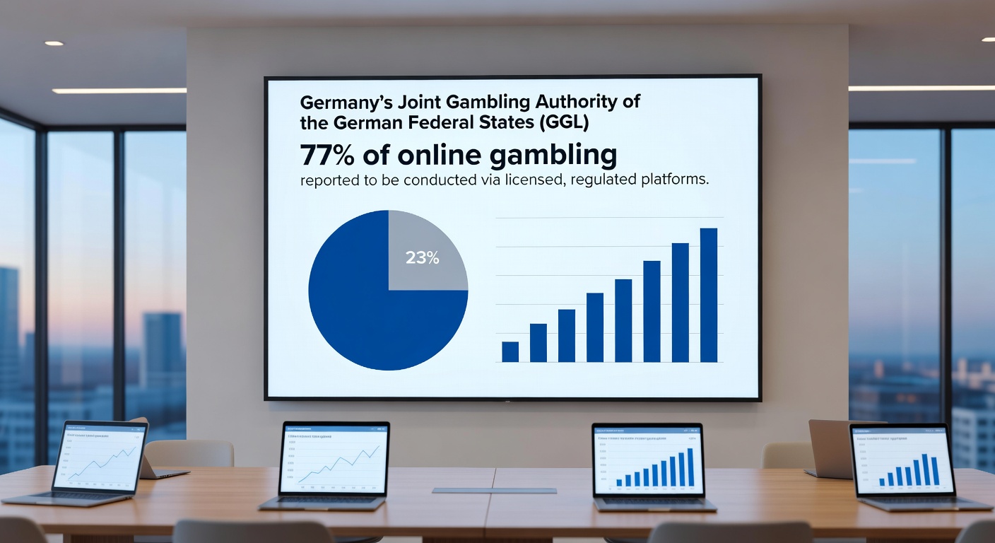 Diagramm der GGL zur Schwarzmarkt-Schätzung im Online-Glücksspiel mit Prozentangaben und Methodenhinweisen