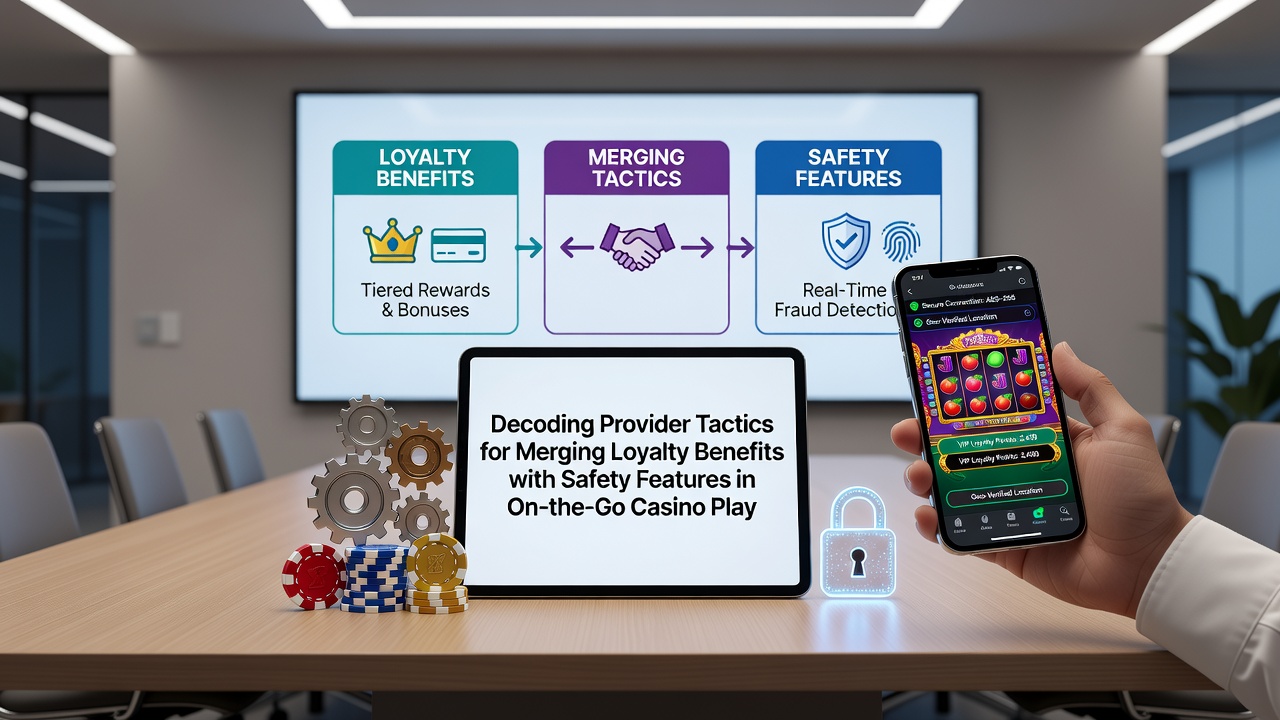 Darstellung von Sicherheitsfunktionen und Treuevorteilen in einer mobilen Casino-App-Oberfläche